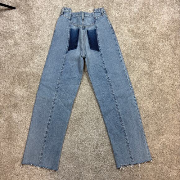 Agolde Pieced Angled High Rise Jeans in Matrix Women's 25 - Picture 3 of 13